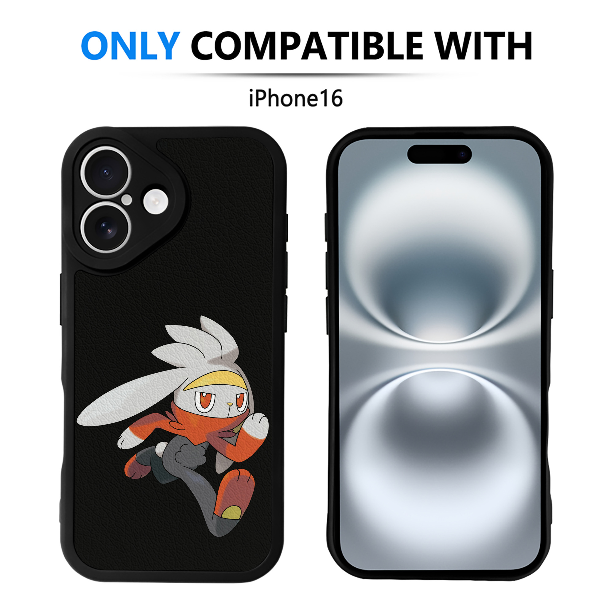 （画像用） ポケットモンスター Pokémon 【iPhone 16シリーズ対応】シリコンスマホケース（レザー調） 材質：シリコン